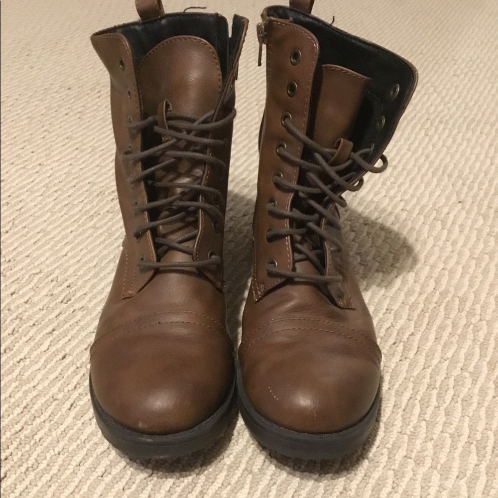 Brown Combat Boots